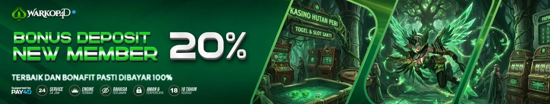 WARKOP4D - BONUS DEPOSIT NEW MEMBER 20%